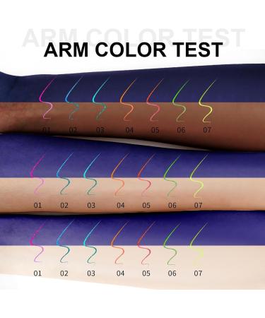Glow in the Dark Eyeliners | Shimmer Waterproof Eyeliner - Long Lasting Makeup Pen Highly Pigmented Natural Gel for Dance Evening Live Performance Party and Use - Buy Online on GoSupps.com