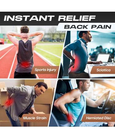Back Brace for Lower Back Pain Relief | 4D Stretch Lumbar Support Belt for Herniated Disc & Sciatica | Large Size (Waist 27.3 - 33.8) | Men & Women - Buy Online on GoSupps.com