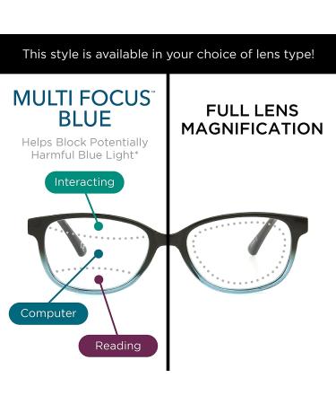 Sofia Vergara x Foster Grant Alicia Blue Light Reading Glasses Brown/Blue 50mm 1.75x - Buy Online on GoSupps.com