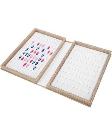  ZJchao ZJchao Nail Art Presentation Book Real Wood Nail Polish Presentation Book with 180 Grids for Display Gel Polish Colours (Light) - Buy Online on GoSupps.com