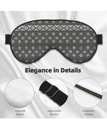 Buy Grey Tribal Double-Sided Sleep Eye Mask | Adjustable Soft Blindfold for Ultimate Light Blocking - International Shipping Available - Buy Online on GoSupps.com