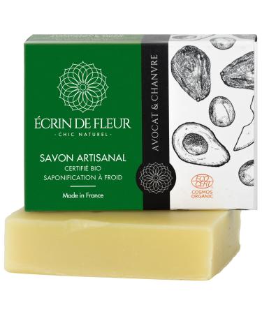 crin de Fleur Organic Avocado & Hemp Soap Handcrafted Cold Processed 1x90g Avocado Soap 100 g (Pack of 1)