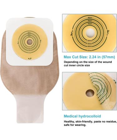 VLOOKUP 35 PCS Colostomy Bags & Ostomy Supplies Set | Two-Piece Drainable Pouches for Ileostomy Care | Cut-to-Fit Design | Clamp Closure | Includes 25 Bags & 10 Barriers - Buy Online on GoSupps.com