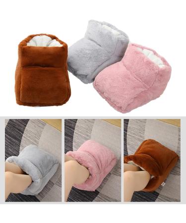 Ulafbwur USB Electric Foot Warmer - Plush Heated Foot Pillow with 3 Temperature Settings - Ideal for Home Desk Use - Soft Pink Insulation - Buy Online on GoSupps.com