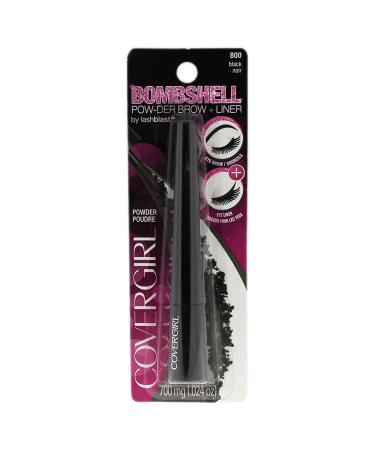 COVERGIRL Bombshell POW-der Brow & Liner Eyebrow Powder Black 800 .24 oz (packaging may vary) - Buy Online on GoSupps.com
