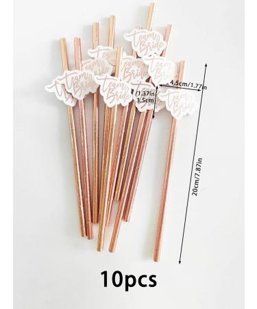 Tonydetox 10Pcs Team Bride Straws Bachelorette Party Straws Favors Decor Bridal Shower Decor Accessories Bachelor Night Party Supplies - Buy Online on GoSupps.com