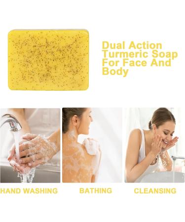 100g Turmeric Soap Turmeric Soap Kojic Acid Soap Antibacterial Soap Anti Spot Soap Brightskin Soap Turmeric Soap for Face and Body Turmeric Soap for Face for Spots Against Spots Black Skin - Buy Online on GoSupps.com