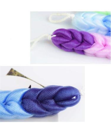 Premium Blue Back Scrubber & Bathing Sponge - Long Stretch Luffa with Rope Handles for Men & Women - Exfoliating Mesh for Ultimate Body Peeling - Buy Online on GoSupps.com