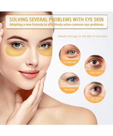 Gold Under Eye Patches for Puffy Eyes, Dark Circles, and Wrinkles - 30 Pairs - Buy Online on GoSupps.com