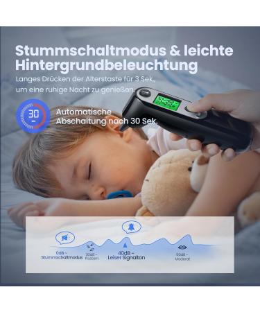 Buy Ear Thermometer for Baby & Adults - Digital Infrared Fever Thermometer with 21 Disposable Caps & Color-Coded Display - Buy Online on GoSupps.com