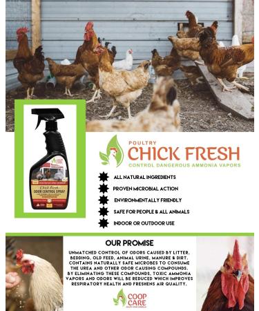 Chick Fresh Odor Control Spray for Backyard Chickens - Eliminates Coop & Brooder Odor! 24 oz Bottle - Buy Online on GoSupps.com