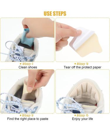 Boyiee 12-Piece Heel Grips | Leather Heel Cushion Inserts for Loose Shoes | Prevent Heel Slip & Blisters | Comfortable Shoe Fit | Black/Nude - Buy Online on GoSupps.com