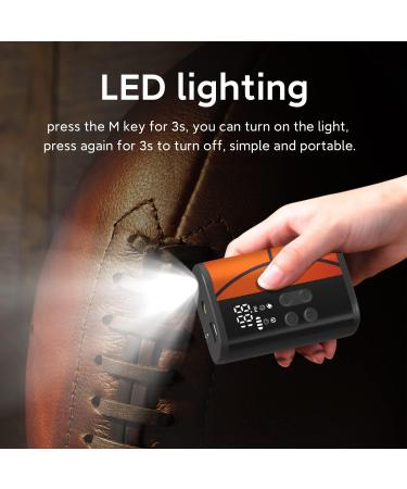 Electric Basketball Pump with Pressure Gauge and LED Lighting | Woowind Ball Inflator P101 | Portable Sports Ball Air Pump - Buy Online on GoSupps.com