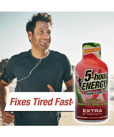 5-hour ENERGY Extra Strength Energy Shot Watermelon Flavor 1.93 oz. 30 Count Zero Calories & Sugar-Free 230 mg Caffeinated Energy Shot Amino Acids & B Vitamins Dietary Supplements - Buy Online on GoSupps.com