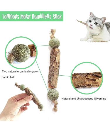 5 Organic Catnip Sticks for Teeth Cleaning - Cat Dental Care Chewing Toy Set - Buy Online on GoSupps.com