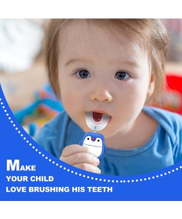 Kids Ultrasonic Electric Toothbrush with Automatic Timer | 5 Clearing Modes | IPX7 Waterproof | Penguin Style | Ages 2-6 - Buy Online on GoSupps.com