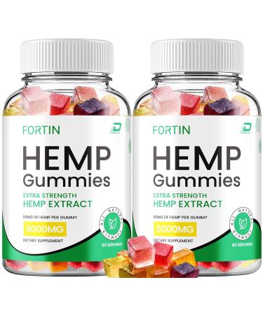 Fortin Gummies - Fortin Hemp Gummies Fortin Official Formula Hemp Gummies - Natural Hemp Oil Advanced Formulation Fortin Hemp Gummies Reviews (2 Pack - 120 Gummies)