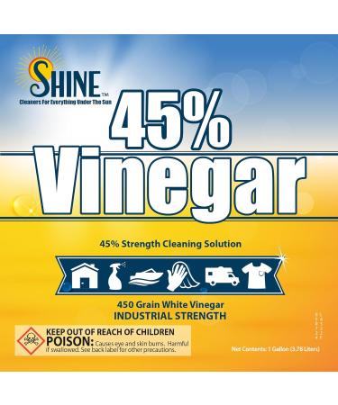 Buy Energen Carolina 45% White Vinegar - 450 Grain Industrial Concentrate 1 Gallon (128 Fl oz) - Ideal for Cleaning Cooking & More - International Shipping Available - Buy Online on GoSupps.com