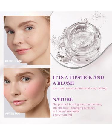 Glassy Color-Changing Lips Gloss & Blush Balm - Waterproof Multi-Use Makeup for Lips Cheeks & Eyes (0.19oz - Buy Online on GoSupps.com