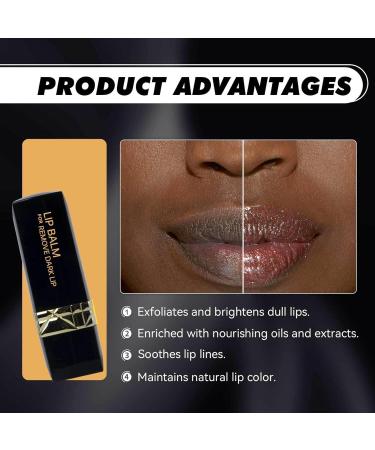 INSEEK Lightening Lip Balm for Dark Lips 2Pcs Lip Lightening Balm for Smokers Long-Lasting Hydration Soften Dry Cracked Dull Lips Gentle Exfoliation Reduce Fine Lines - Buy Online on GoSupps.com