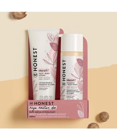 The Honest Company 2-in-1 Cleansing Shampoo & Body Wash + Face & Body Lotion Bundle, Gentle for Baby, Sweet Almond Nourish 18.5 fl oz - Naturally Derived [1 Count] - Buy Online on GoSupps.com