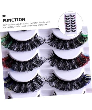 7 Pairs false lashes fake eyelashes lash clusters eyelashes with color fake lashes false lash extensions makeup eyelashes individual lashes chemical fiber extend cosplay - Buy Online on GoSupps.com