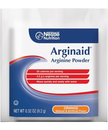 Arginaid Arginine Powder Drink Mix Orange - Nutritional Needs for Wound Care - 0.32 OZ Packets (14 CT/Pack) (Pack of 2) - Buy Online on GoSupps.com