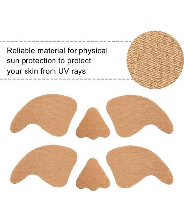 24 Pcs Golf Sunscreen UV Patches for Sun Protection - Women Men Golf Face & Eye Stickers - Light Beige - Buy Online on GoSupps.com