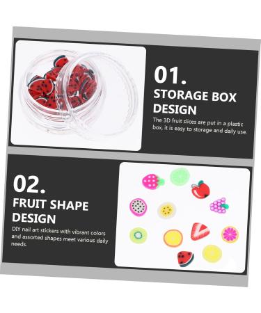 2 Sets polymer clay fruit bead fruit nail art resin nail art polymer clay slices resin beads flatback nail decor fruit decor crystal decor Fruit Slice 3d bead bracelet charm - Buy Online on GoSupps.com