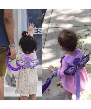 Accmor Toddler Harness Leash + Children Anti Lost Wrist Link 3 in 1 - Purple Butterfly Harness for Baby Girls - Buy Online on GoSupps.com