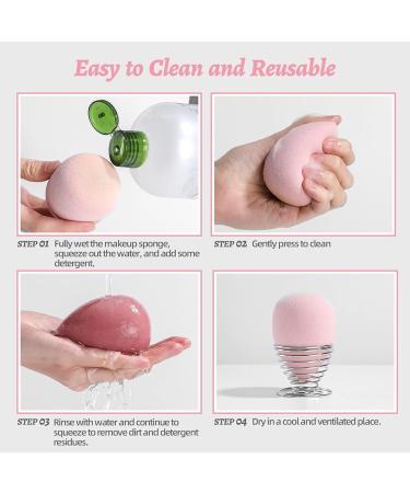 EnixwH 8 Piece Make Up Sponge Set Foundation Blending Beauty Sponge Washable Latex-Free Cosmetic Sponge Beauty Blender Sponges for Liquid Foundation Powder Sun Protection and Cream Women - Buy Online on GoSupps.com