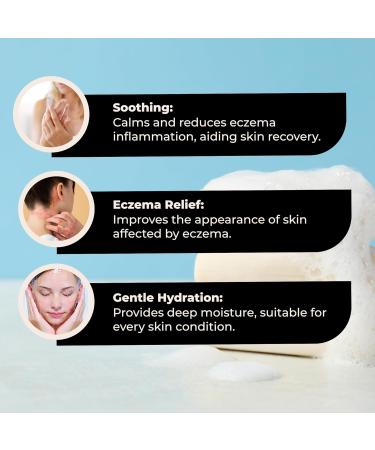 Eczema Relief Bar Soap | All-Natural Coconut & Cucumber Oil | Aloe Juice | Face & Body | 6 Oz | Acne Psoriasis Fine Lines Treatment - Buy Online on GoSupps.com
