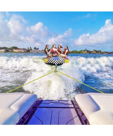 Dolibest 16ft Boat Tow Harness with 3 Stainless Steel Hooks for 1-4 Rider Towable Tube - Buy Online on GoSupps.com