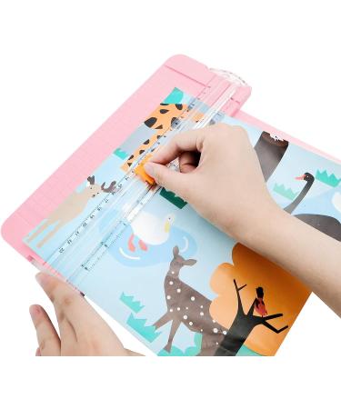 Paper Cutter A5 Paper Trimmer Titanium Scrapbooking Tool with 1pcs Replacement Cutting Blade for Scrapbooking  Picture Cutting  Label Design  Photos Comes with a Replacement Cutting Blade Blade Pink - Buy Online on GoSupps.com