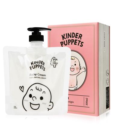 Kinder Puppets Korean Baby Cream | 100% Natural Moisturizer for Eczema & Dry  Sensitive Skin | Newborns Infants Toddlers Kids | Calming Face & Body  11.2 Fl. Oz