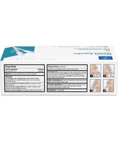 Medline Antiseptic Nasal Swabs - 62% Ethyl Alcohol, Pleasant Kiwi Scent (10 Count) - Buy Online on GoSupps.com