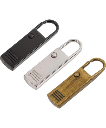 10-Pack Metal Zipper Pendants - Black & Silver Replacement Zippers for Coats Suitcases Jeans & Bags - Buy Online on GoSupps.com