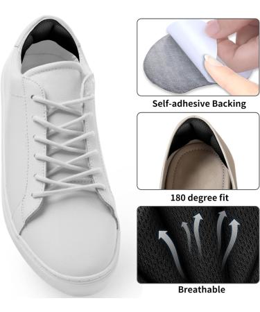 2 Pairs Molain Heel Cushion Inserts - Blister Protectors & Anti-Slip Shoe Pads for Women and Men - Self-Adhesive Heel Grips - Thick Back Insoles (Black Grey) - Buy Online on GoSupps.com