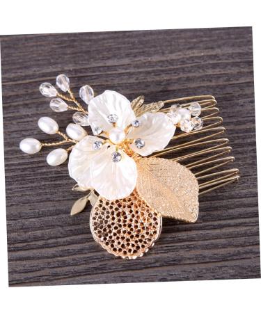 FRCOLOR 1PC Hair Comb Clip Wedding Hair Comb Women Hair Accessory Bridal Hair Comb Crystal Rhinestone Hair Pin Bridal Comb crystal hair comb Bride Insert Comb Miss hair accessories leaf - Buy Online on GoSupps.com
