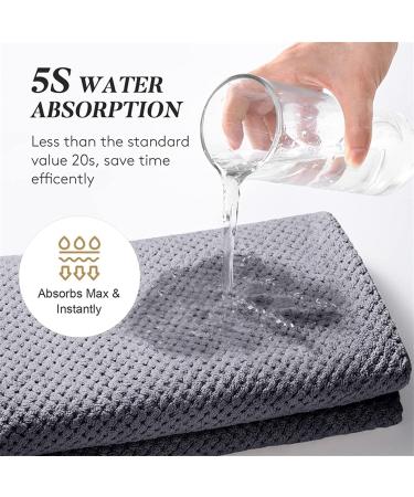 Super Absorbent Elastic Band Head Towel for Women | Extra Large Microfiber Hair Drying Wrap with Headband (60x105cm) - Grey - Buy Online on GoSupps.com