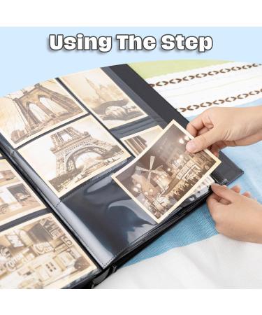 AUEAR 4x6 Photo Album - Large Capacity 600-Pocket White Photo Book for Graduation, Wedding, Baby - Embossed Leather Cover - Buy Online on GoSupps.com