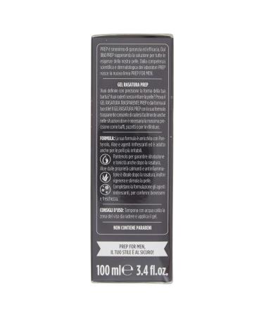 Prep Gel Shave with Pantenolo & Aloe - 100 ml | Best Transparent Shaving Gel for Smooth Skin | International Shipping - Buy Online on GoSupps.com