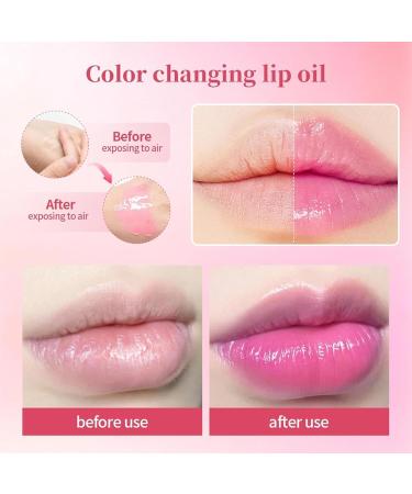 2Pcs Pink Lip Serum Plumper Color Changing Lip Gloss Pink Lip Serum Plump Gorgeous Glow of Lips Pink Lip Serum Booster Glow Color Changing Lip Oil Hydrating Lip Stain for Women - Buy Online on GoSupps.com