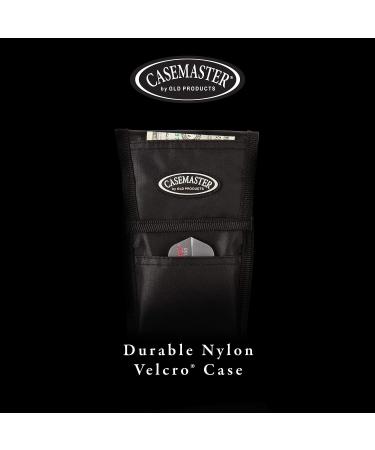 Casemaster Single Black Dart Case with Solid Plastic Insert - Holds 3 Steel Tip and Soft Tip Darts - Tough Nylon Covering for Flights Protection - Buy Online on GoSupps.com
