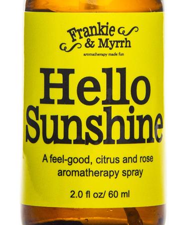 Frankie & Myrrh Hello Sunshine | Bergamot Rose and Lemon Essential Oil Body Mist | Aromatherapy Spray | Light Perfume | 100% Pure All Natural Uplifting Scent