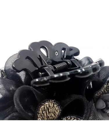 Flower Hair Claw Banana Clip Strong Hold Hair Grip for Thick Hair (Black) - Buy Online on GoSupps.com