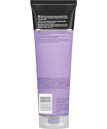 John Frieda Violet Crush Intense Brass Fighting Duo Intense Purple Shampoo + Conditioner Set with crushed violet pigments | Hair Toner for Brass in natural colour-treated and platinum blonde hair - Buy Online on GoSupps.com