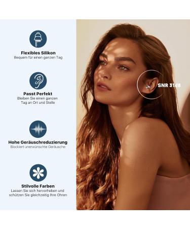 Naiicute hrst psel Sleep Earplugs - 2 Pairs Noise Cancelling Silicone Earplugs for Snoring Travel & Work | Agate Black - Buy Online on GoSupps.com