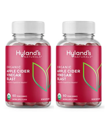 HYLAND'S Naturals Organic Apple Cider Vinegar Gummy Vitamins, Digestive Health Support, 60 Vegan ACV Gummies (2 Pack) 60 Count (Pack of 2)