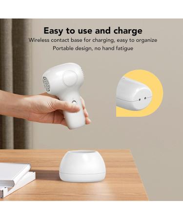 Baby Hair Dryer Low Noise Cordless Hair Dryer Compact Hair Dryer with Base and Charging Cable Portable Small Hair Dryers Blow Dryer for Travel Camping (White and Grey) - Buy Online on GoSupps.com